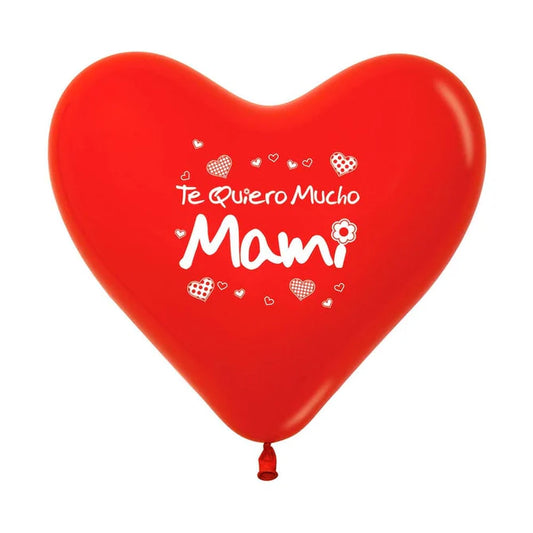 GLOBO LATEX CORAZON TE QUIERO MUCHO MAMI