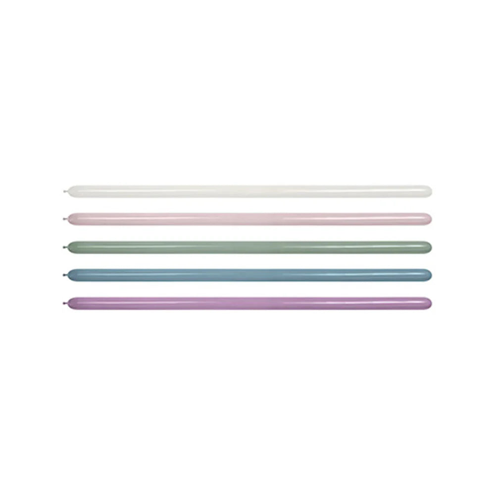 GLOBO LATEX TUBITO PASTEL DUSK SURTIDO