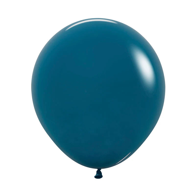 GLOBO LATEX REDONDO FASHION TURQUESA PROFUNDO
