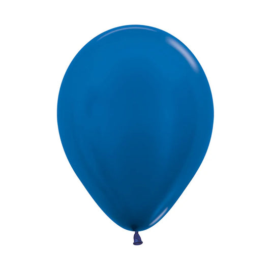 GLOBO LATEX REDONDO PASTEL METAL AZUL