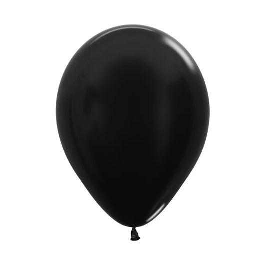 GLOBO LATEX REDONDO PASTEL METAL NEGRO