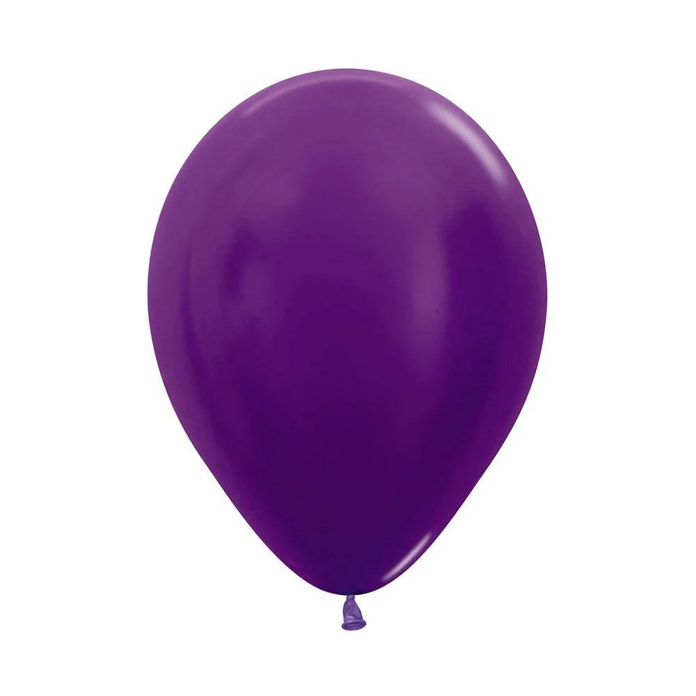 GLOBO LATEX REDONDO PASTEL METAL VIOLETA