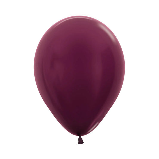 GLOBO LATEX REDONDO PASTEL METAL VINOTINTO