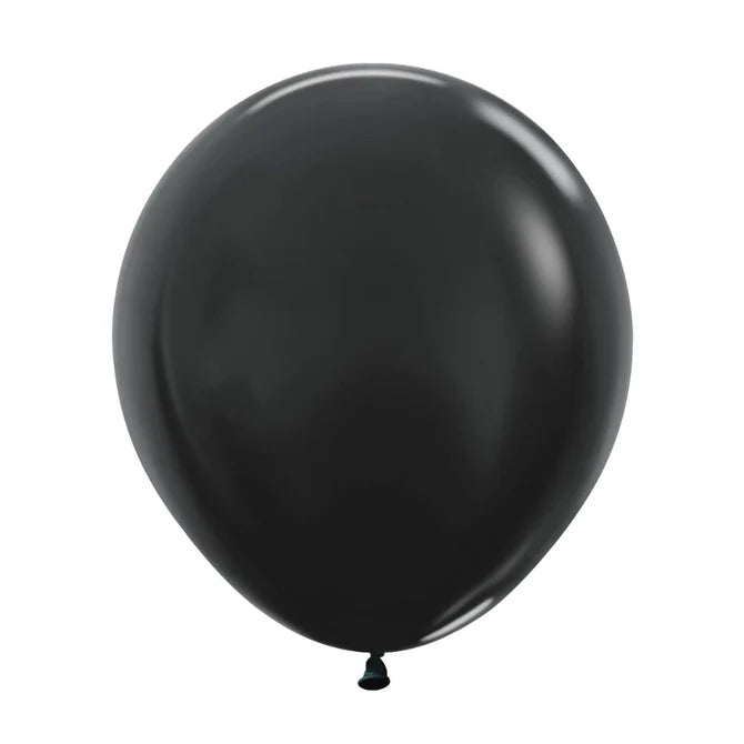 GLOBO LATEX REDONDO PASTEL METAL NEGRO