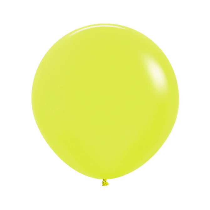 GLOBO LATEX REDONDO NEON AMARILLO