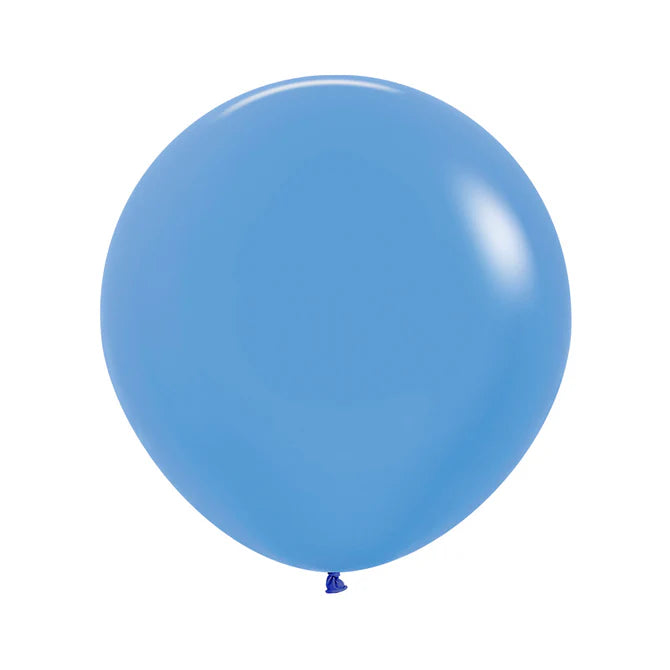 GLOBO LATEX REDONDO NEON AZUL