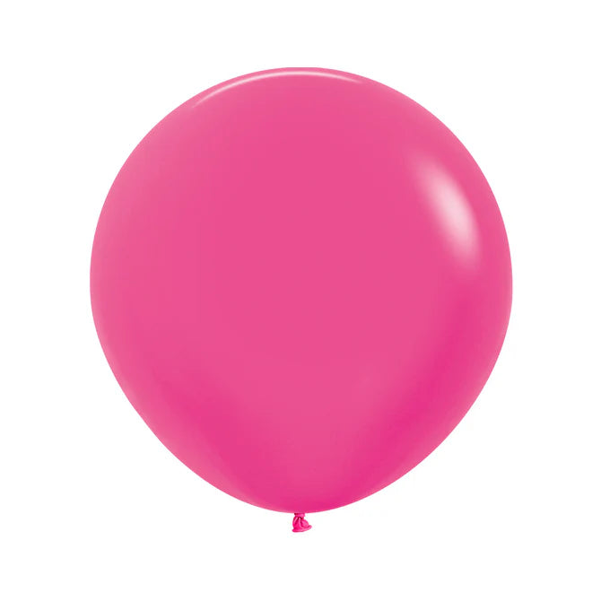 GLOBO LATEX REDONDO NEON FUCSIA