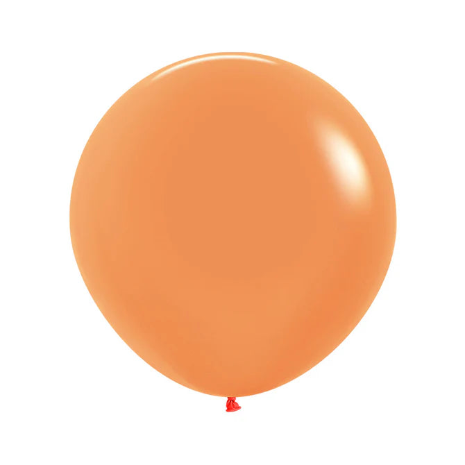 GLOBO LATEX REDONDO NEON NARANJA