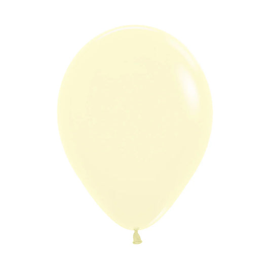 GLOBO LATEX REDONDO PASTEL MATE AMARILLO