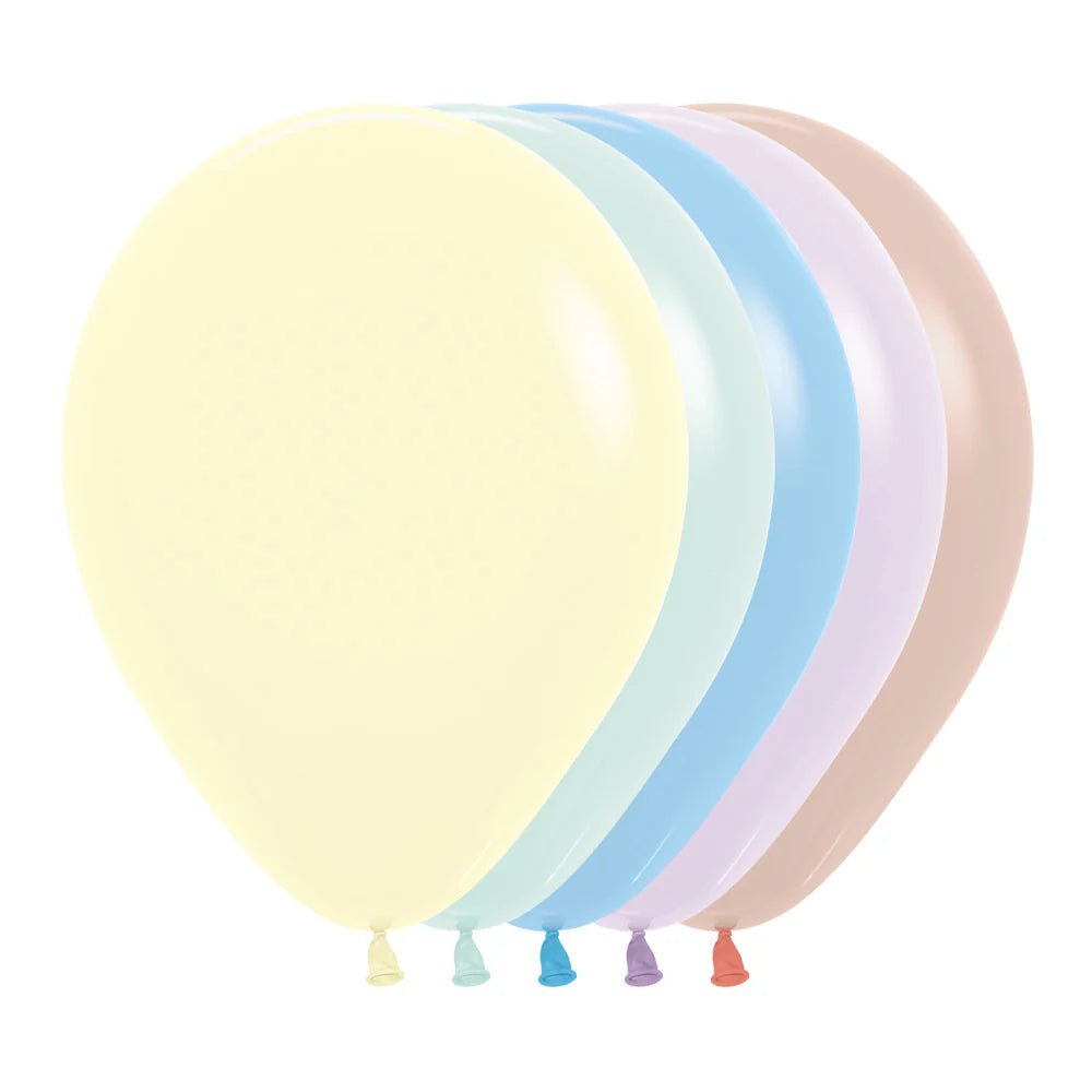 GLOBO LATEX REDONDO PASTEL MATE SURTIDO II