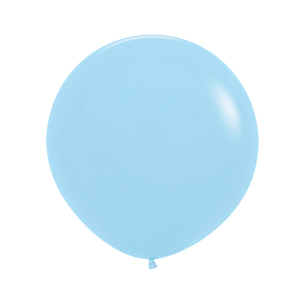 GLOBO LATEX REDONDO PASTEL MATE AZUL
