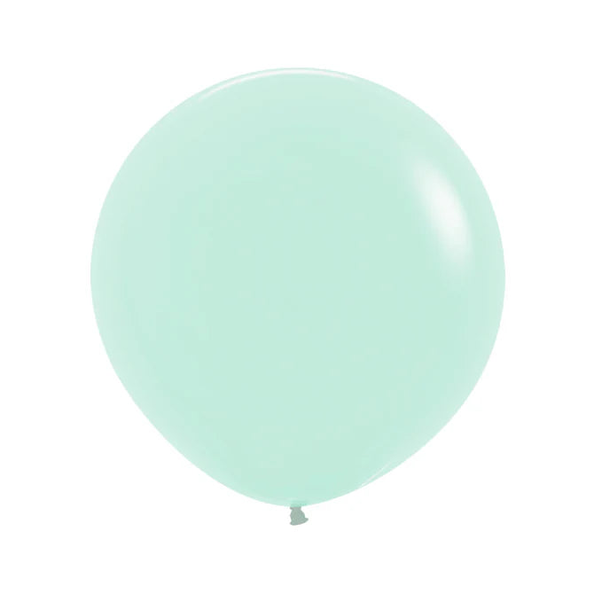 GLOBO LATEX REDONDO PASTEL MATE VERDE