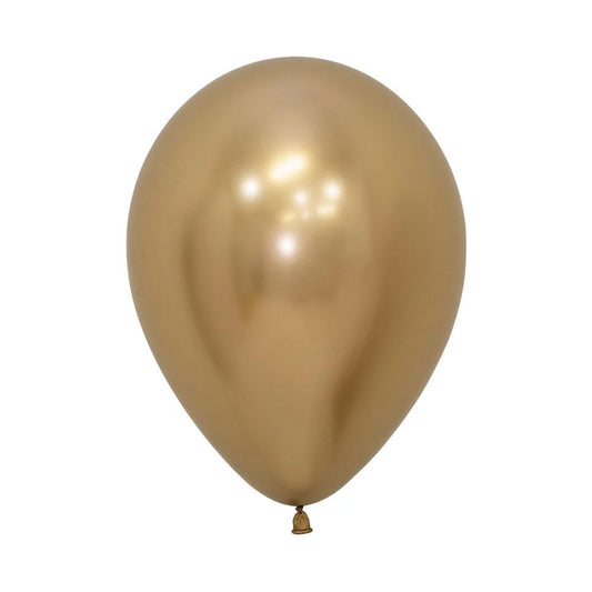 GLOBO LATEX REDONDO REFLEX DORADO