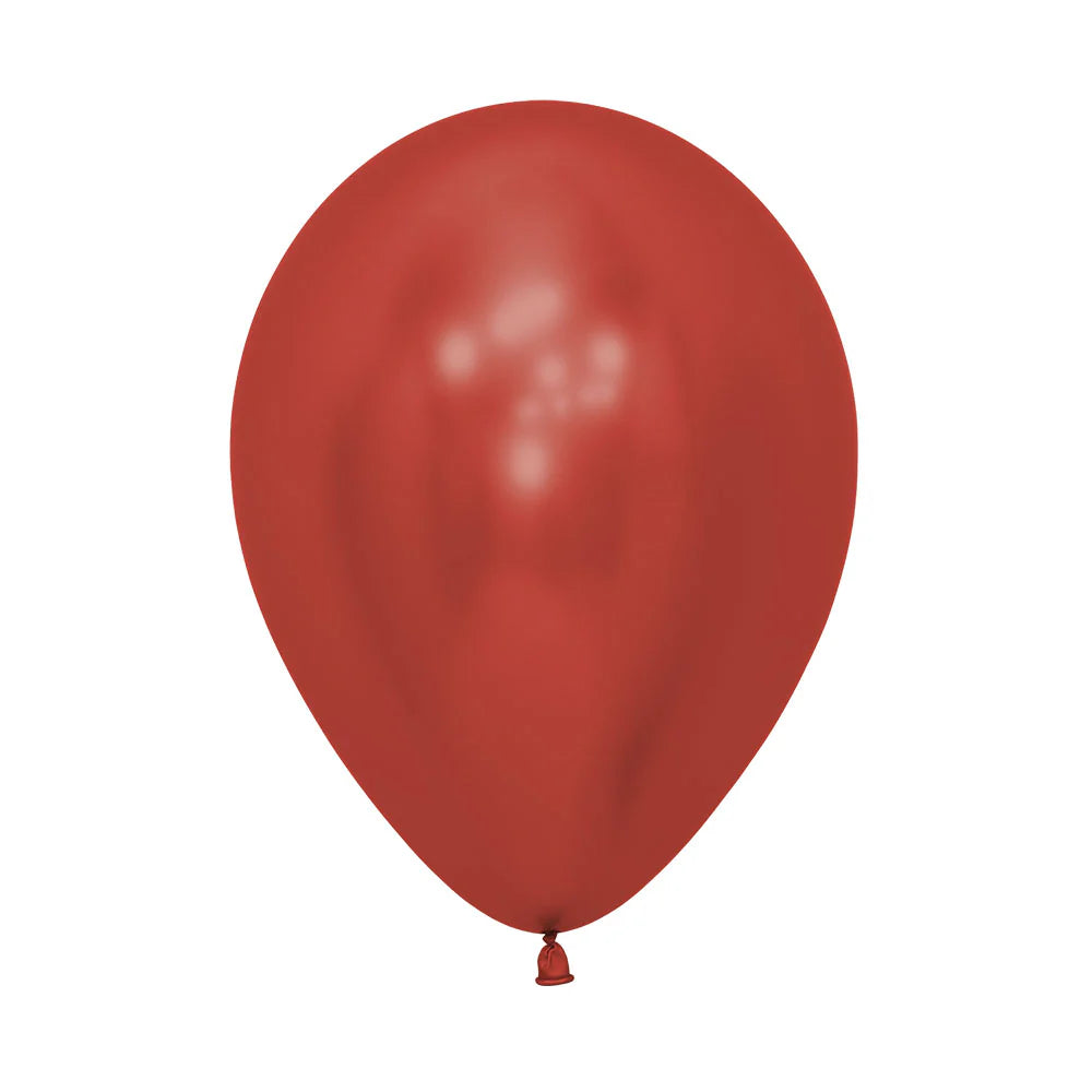 GLOBO LATEX REDONDO REFLEX ROJO