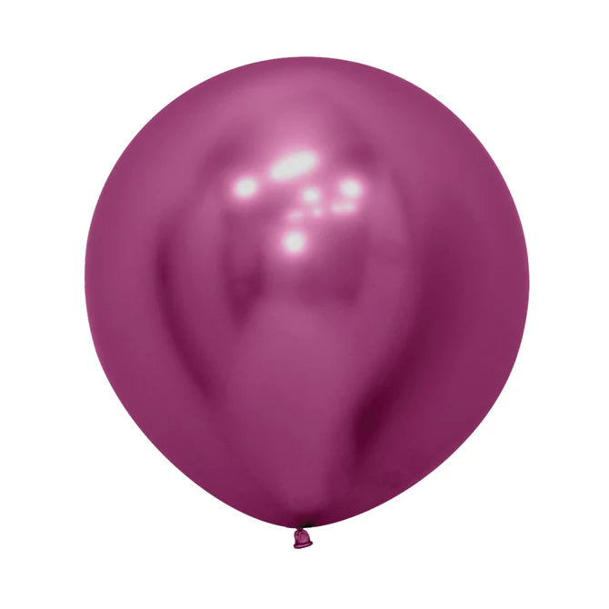GLOBO LATEX REDONDO REFLEX FUCSIA