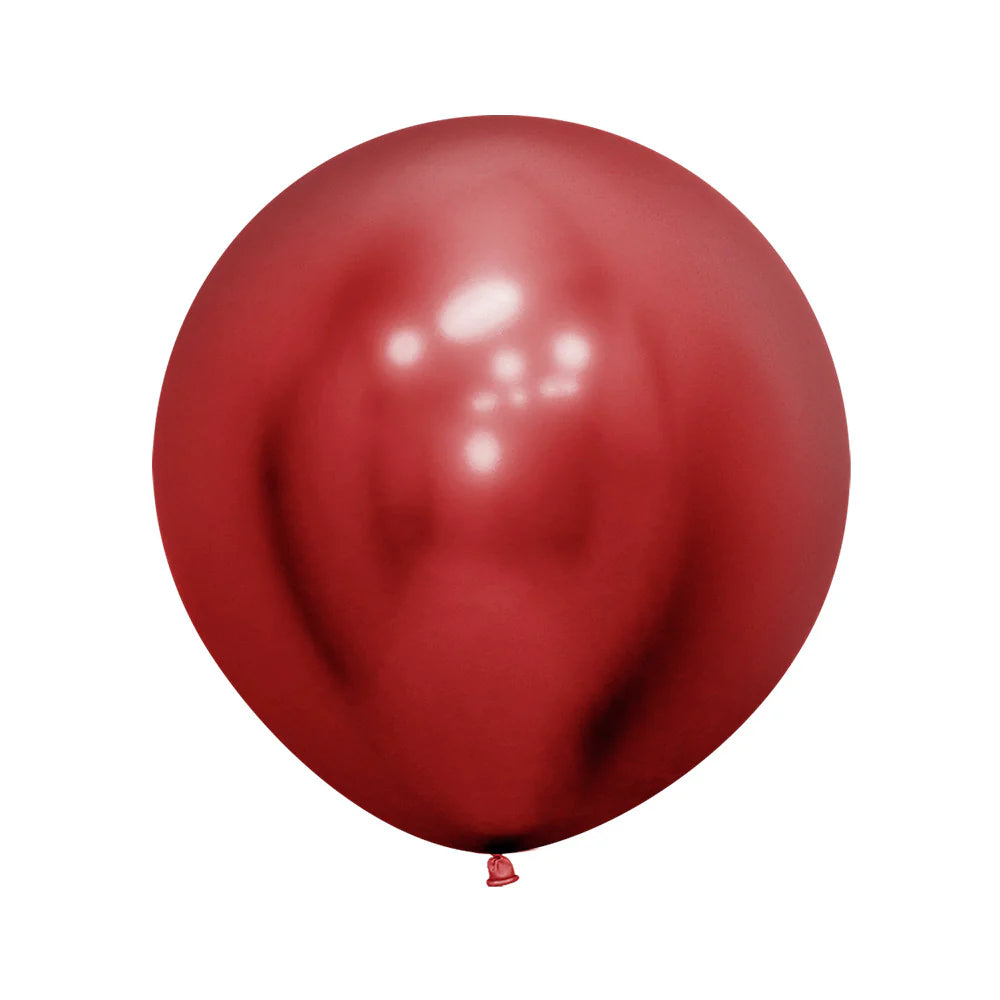 GLOBO LATEX REDONDO REFLEX ROJO
