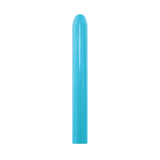GLOBO LATEX TUBITO SATIN AZUL CARIBE