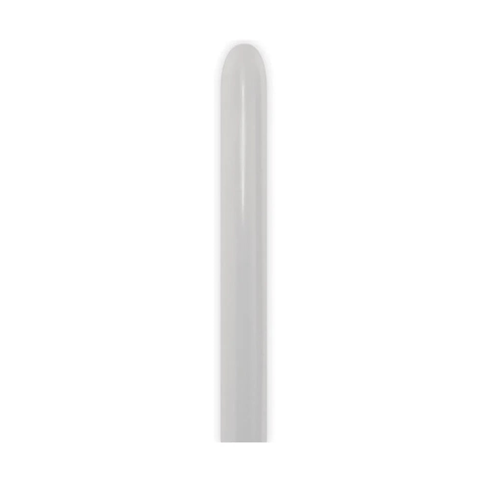 GLOBO LATEX TUBITO SATIN PLATA