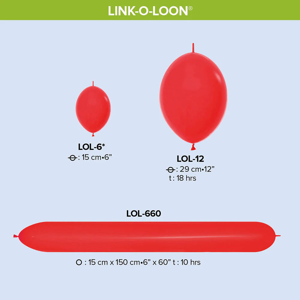 GLOBO LATEX LINK-O-LOON® FASHION ROJO