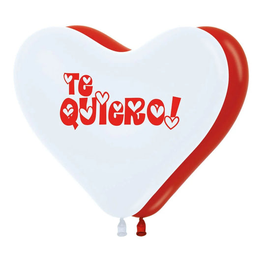 GLOBO LATEX CORAZON TE QUIERO FASHION SURTIDO