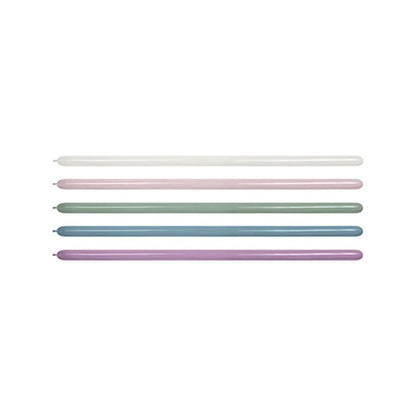 GLOBO LATEX TUBITO PASTEL DUSK SURTIDO