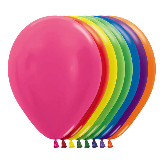 GLOBO LATEX REDONDO PASTEL METAL SURTIDO
