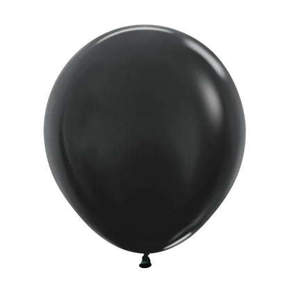 GLOBO LATEX REDONDO PASTEL METAL NEGRO