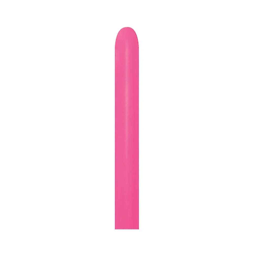 GLOBO LATEX TUBITO NEON FUCSIA
