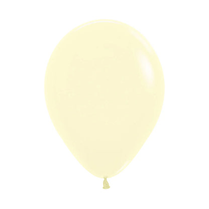 GLOBO LATEX REDONDO PASTEL MATE AMARILLO