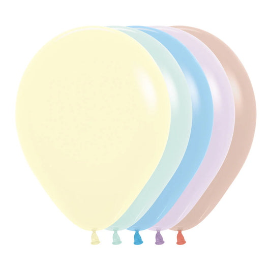 GLOBO LATEX REDONDO PASTEL MATE SURTIDO II