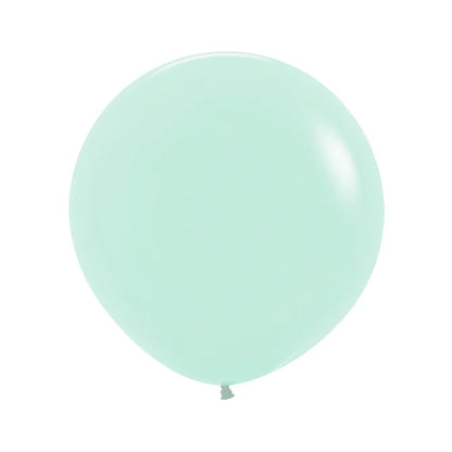 GLOBO LATEX REDONDO PASTEL MATE VERDE