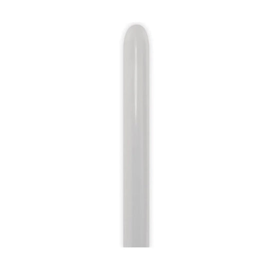 GLOBO LATEX TUBITO SATIN PLATA